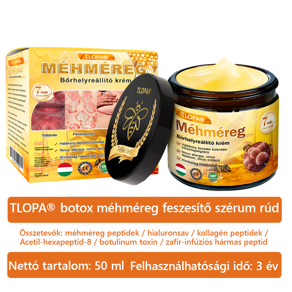 TLOPA® Méhméreg Bőr Helyreállító Krém 🌈 Amerikai fejlesztés, magyarországi gyártás és szállítás